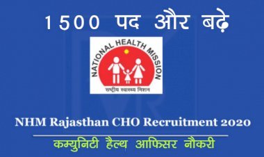 राजस्थान में कम्युनिटी हैल्थ आफिसर के पन्द्रह सौ और पदों को मंजूरी