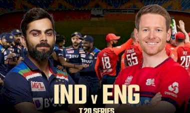 भारत-इंग्लैंड के बीच टी-20 मैच आज अहमदाबाद में