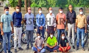 3 ऐसे बदमाश पकड़े जो बाहर से मजदूरी कर जालोर आते हुए बाइक चोरी कर ले आते, 26 बाइक पकड़ी
