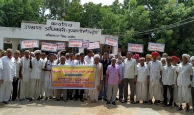 भीनमाल को नर्मदा का नीर दिलाने की मांग पर 29वें दिन आंदोलन का नया स्वरूप अनशन शुरू