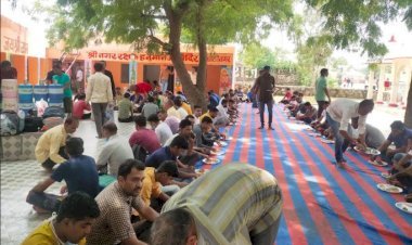 रामसीन के मांडोली गांव में हनुमान सेवा समिति की सेवा भावना के कायल हुए रीट परीक्षार्थी