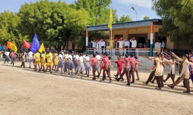 जालोर के चांदराई में आयोजित 65वीं जिला स्तरीय हैंडबॉल प्रतियोगिता में खिलाड़ियों को श्रेष्ठ प्रदर्शन