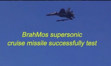 BrahMos supersonic cruise missile  के वायु संस्करण का ओडिशा तट से दूर सुखोई 30 एमके–I से सफलतापूर्वक परीक्षण