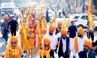 Shree kshatriy yuvak sangh का हीरक जयंती समारोह के उपलक्ष में क्षत्राणियों ने किया पथ संचलन, हर गली—चौराहे पर पुष्प वर्षा से स्वागत