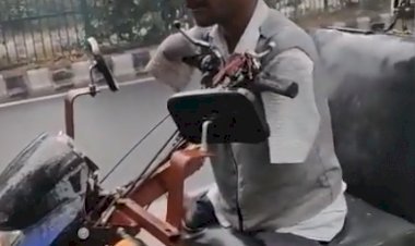 Delhi की सड़कों पर बिना—हाथ पांव वाला व्यक्ति दौड़ा रहा है गाड़ी, आनंद महिंद्रा ने आफर किया जॉब