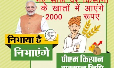 New year पर किसानों को प्रधानमंत्री का तोहफा, Kisan Samman Nidhi Scheme के तहत 10 करोड़ लाभार्थी किसानों के खातें में आएंगे 20 हजार करोड़ रुपए