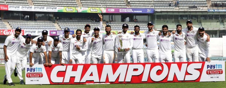 India ने न्यूजीलैंड को 372 रनों से हराया, Team Iindia की टेस्ट में सबसे बड़ी जीत, मैन ऑफ द मैच रहे Mayank Agarwal