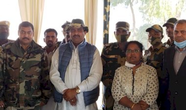 गहलोत सरकार के अल्पसंख्यक मामलात मंत्री ने बीएसएफ जवानों से की मुलाकात, जवानों की हौसला अफजाई की