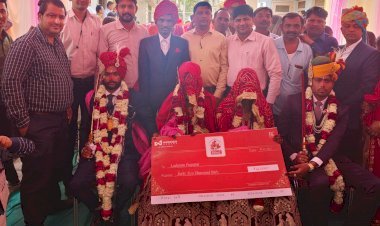 सिरोही के नजदीक उड़वारिया में वंडर सीमेंट कंपनी ने 2 बच्चियों के विवाह में दिया 42 हजार का कन्यादान