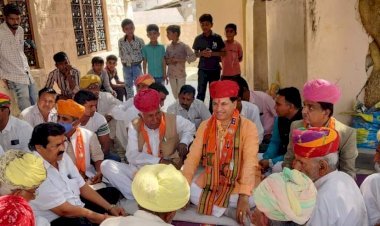 केंद्रीय कृषि राज्य मंत्री कैलाश चौधरी ने पचपदरा विधानसभा क्षेत्र के टापरा, कालूडी, सिणली जागीर, मेवानगर एवं जसोल गांवों का किया दौरा