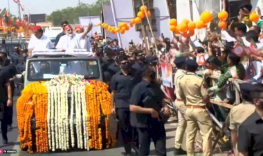 देश में 5 राज्यों के विधानसभा चुनाव परिणाम के बाद पीएम मोदी का अहमदाबाद में रोड शो