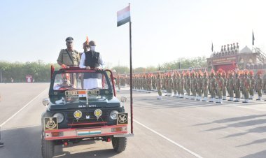 मुख्यमंत्री गहलोत ने बीएसएफ के दीक्षांत समारोह में भव्य परेड़ की सलामी ली, नव आरक्षकों को प्रदान किया पदक