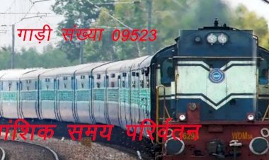 ओखा-दिल्ली सराय रोहिल्ला सुपरफास्ट स्पेशल रेलसेवा के मेहसाणा, ऊंझा एवं सिद्धपुर स्टेशन के समय में किया आंशिक परिवर्तन