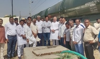 पाली पहुंची 20 लाख लीटर पानी से भरी हुई वाटर ट्रेन,  जोधपुर से पाली रोजाना पहुंचेगा 80 लाख लीटर जल