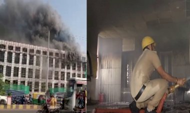 पटना के विश्वेश्वरैया भवन में भीषण आग, कई सरकारी विभागों का रिकॉर्ड खाक