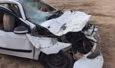 होटल पर खाना खाकर लौट रहे थे युवक, तेज रफ्तार कार ट्रेलर से टकराई, 5 की मौत