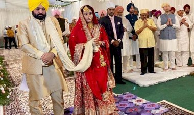 पंजाब सीएम भगवंत मान बने दूल्हा, शेरवानी में ऐसा निखरा रूप