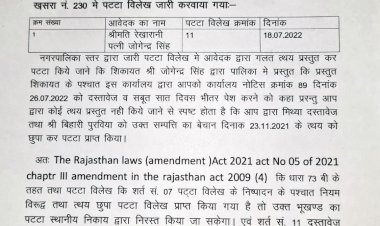कूटरचित दस्तावेजों से हासिल किया गया बेचे गए मकान का पट्टा अब निरस्त