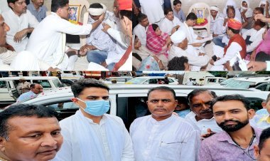 200 वाहनों के काफिले के साथ सचिन पायलट मिलने पहुंचे मृतक दलित छात्र के परिवार से, माना जा रहा शक्ति परीक्षण!