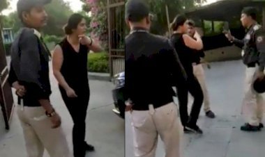 सोसाइटी में गार्ड से बदतमीजी करने वाली महिला हिरासत में