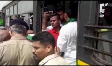 दिल्ली में दाखिल हो रहे किसानों को पुलिस ने हिरासत में लिया