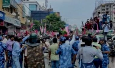 बिहार : महंगाई, बेरोजगारी के खिलाफ जाप का राजभवन मार्च,  पुलिस ने किया लाठी चार्ज