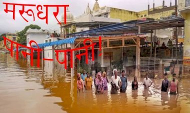 राजस्थान में बारिश का कहर जारी, कई जिलों में बाढ़ के हालात, स्कूलों में अवकाश, वाहनों की जगह सड़कों पर दौड़ रही नावें