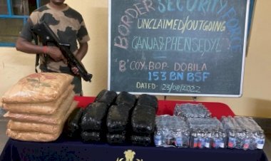 बीएसएफ ने दक्षिण बंगाल में नशीले पदार्थो की बड़ी खेप पकड़ी, तस्कर को किया गिरफ्तार