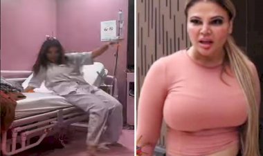 सर्जरी के कुछ घंटों बाद ही अस्पताल से राखी ने दिखा दिया अपना चुलबुलापन